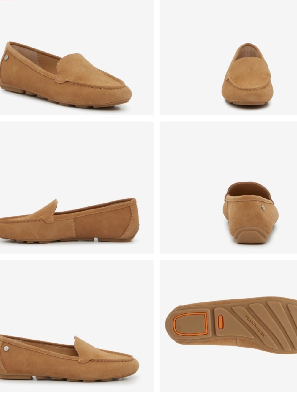 Hush Puppies Ozzie Tan Suede Driving Loafers Women’s Size 7 Comfort